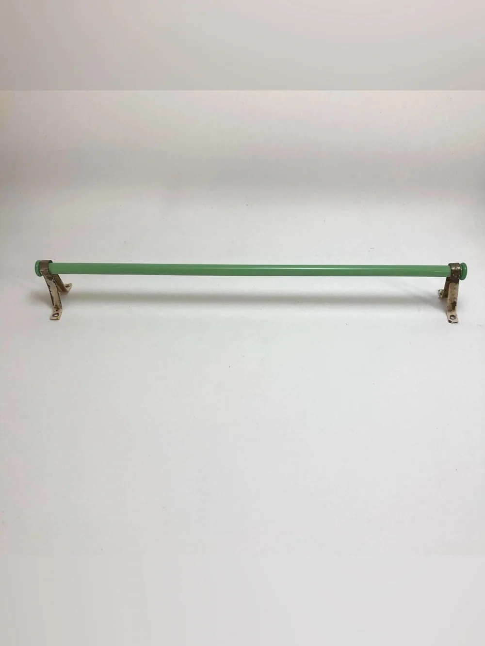 RARE FIND Vintage Jadeite Fire King Towel Bar with original hardware